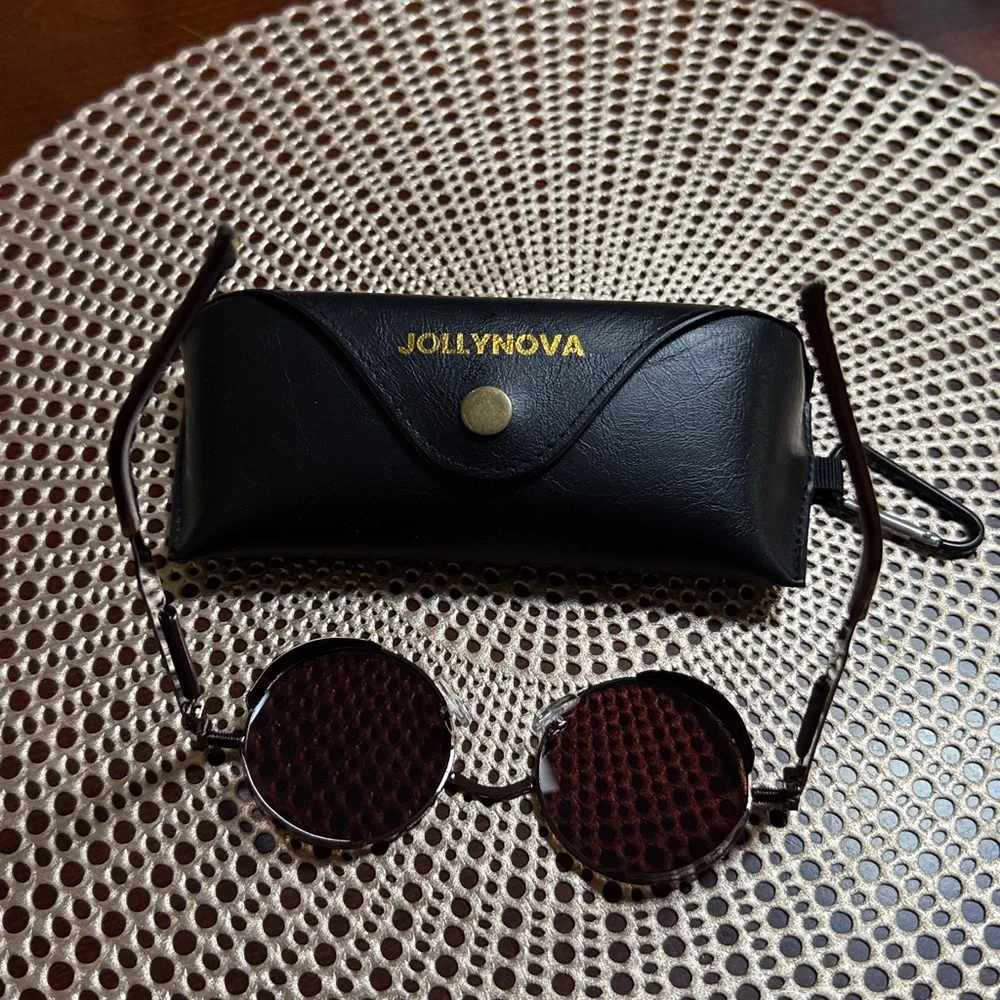 Jolly Nova Steampunk polarized brown sunglasses with case